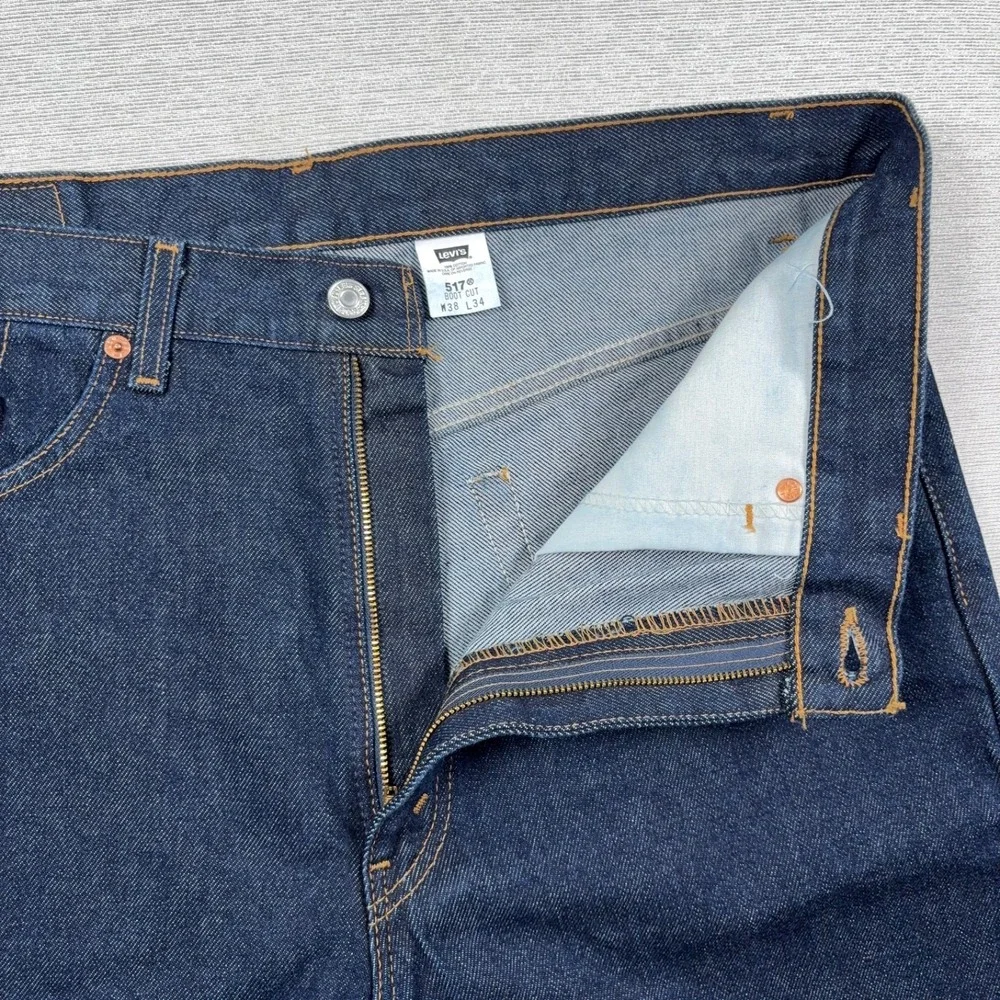 Vintage Levi's 517 Bootcut Jeans Mens Size 38x34 Blue Cotton Denim USA